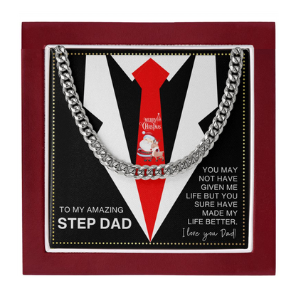 JGF Jewelry Gifts for Family Cuban Chain Necklace Things To Get Your Step Dad For Christmas
