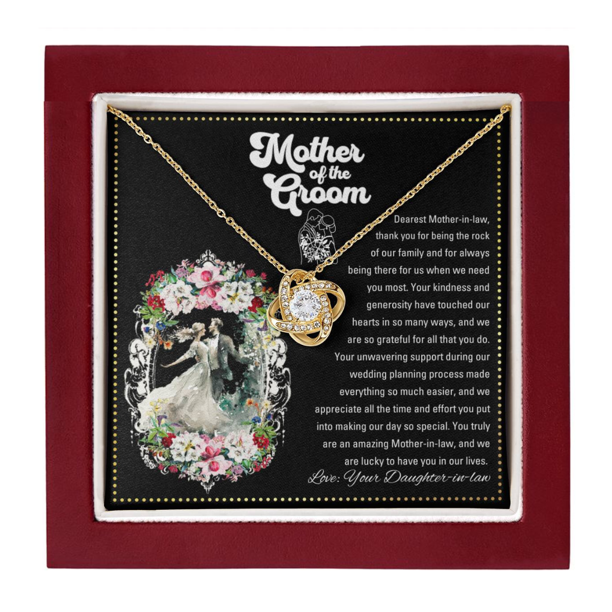 JGF Jewelry Gifts for Family | Mother Of The Groom Gifts From Bride Necklace