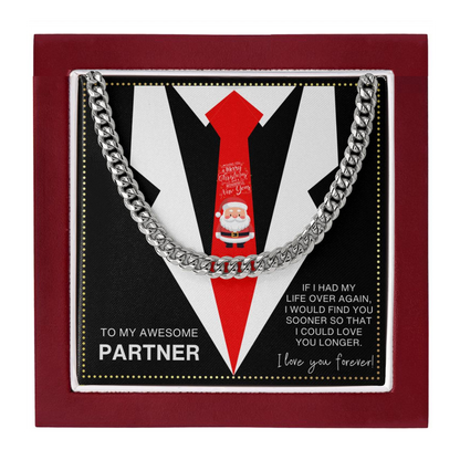 JGF Jewelry Gifts for Family I Heart My Partner Necklace Present On Christmas Day