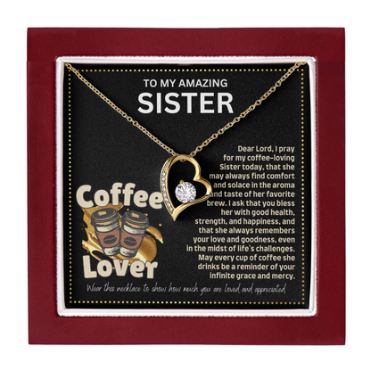 JGF Jewelry Gifts for Family I Love You Coffee Lover Sister Necklace from Brother