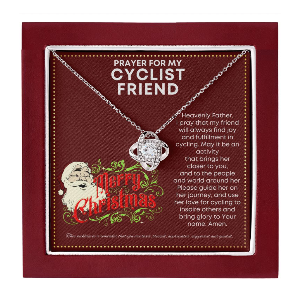 JGF Jewelry Gifts for Family Simple Necklace for My Cyclist Biking Friend Present