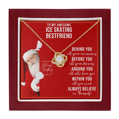 JGF Jewelry Gifts for Family BFF Christmas Stocking Stuffer Ice Skating Best Friend Bestie