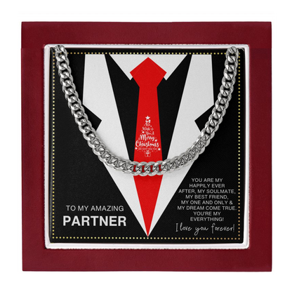 JGF Jewelry Gifts for Family To My Amazing Partner Necklace Presents on Christmas Day