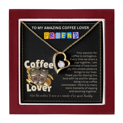 JGF Jewelry Gifts for Family Coffee Lover Friend Who Has Everything Friendship Heart Necklace