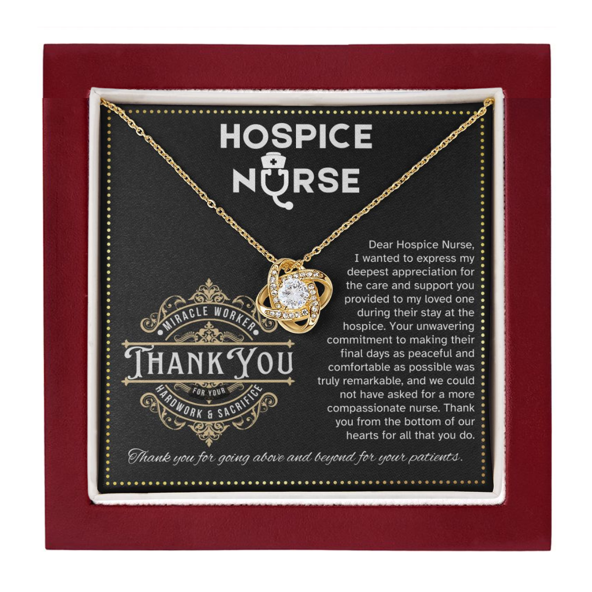 JGF Jewelry Gifts for Family | Thank You Hospice Nurse Appreciation Gifts