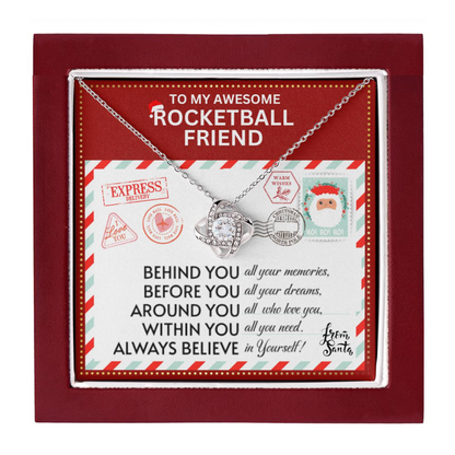 JGF Jewelry Gifts for Family Necklace Gift For Rocketball Female Bestie BFF Friend