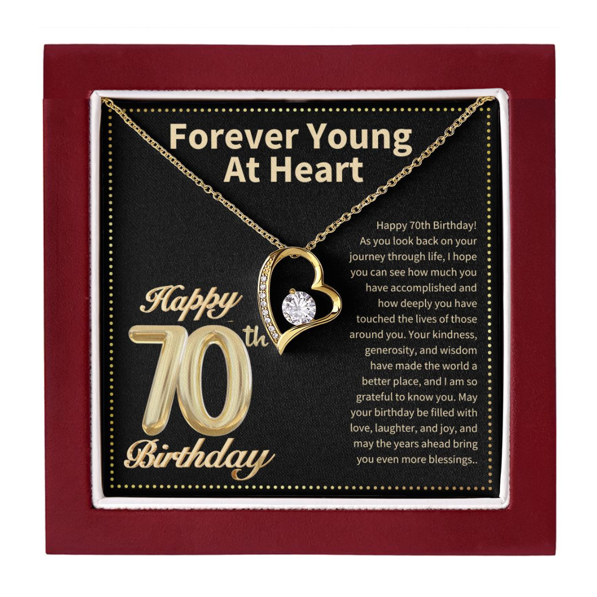 JGF Jewelry Gifts for Family 70th Birthday Necklace For Women