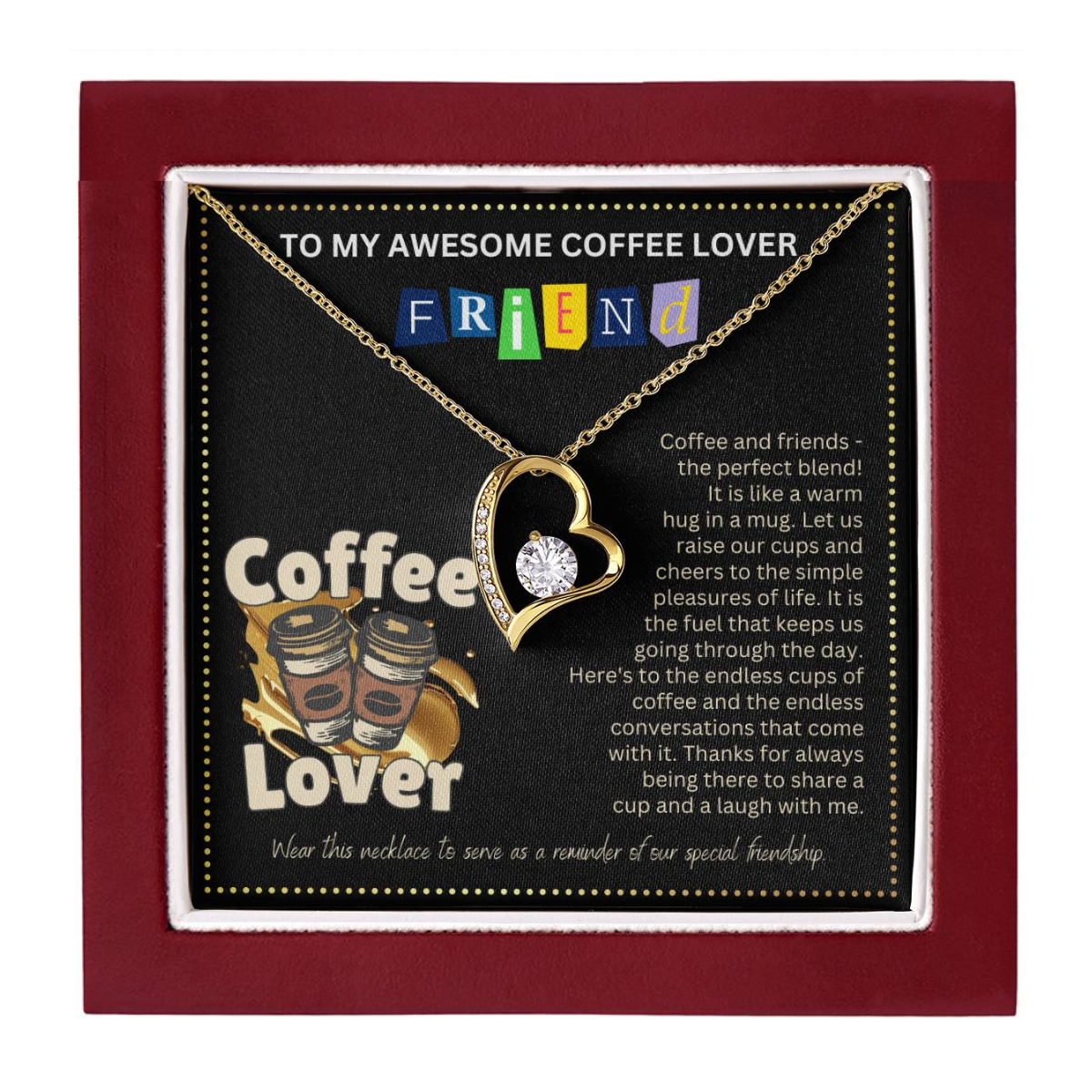 JGF Jewelry Gifts for Family No Coffee No Workee Friends Who Have Everything