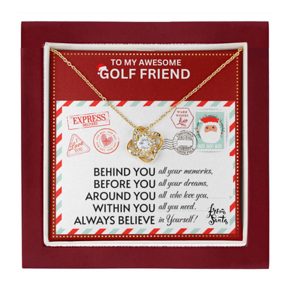 JGF Jewelry Gifts for Family Necklace Gift For Golf Adult Female Bestie BFF Friend