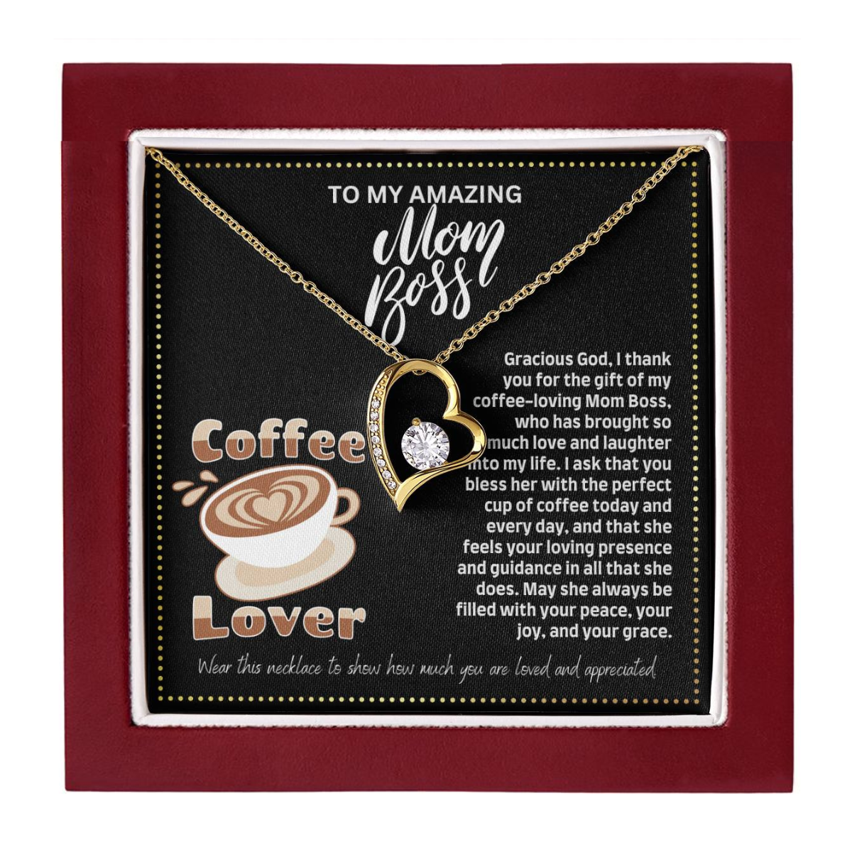 JGF Jewelry Gifts for Family Wife Mom Coffee Lover Gifts for Women