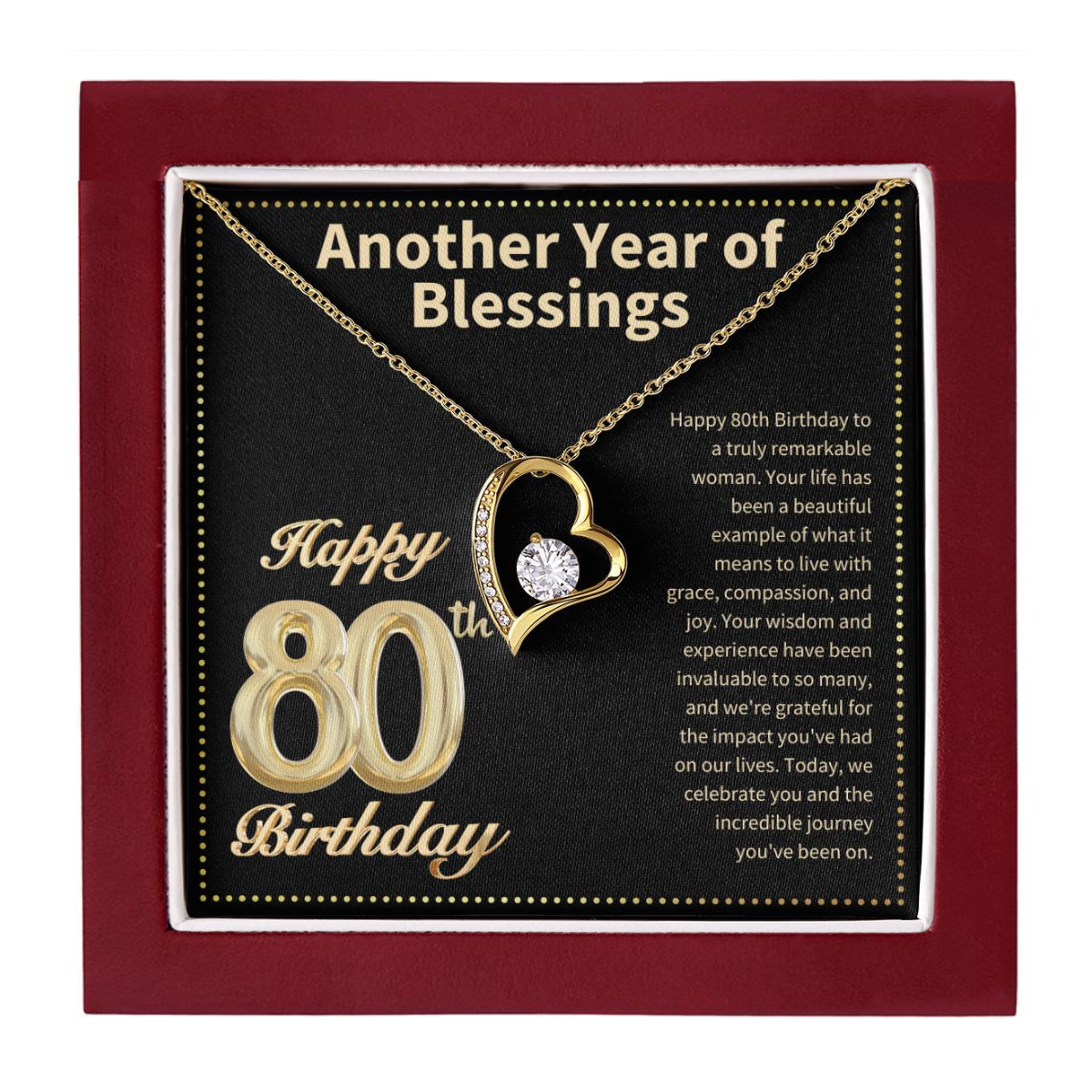 JGF Jewelry Gifts for Family 80th Birthday Gifts for Women Ideas