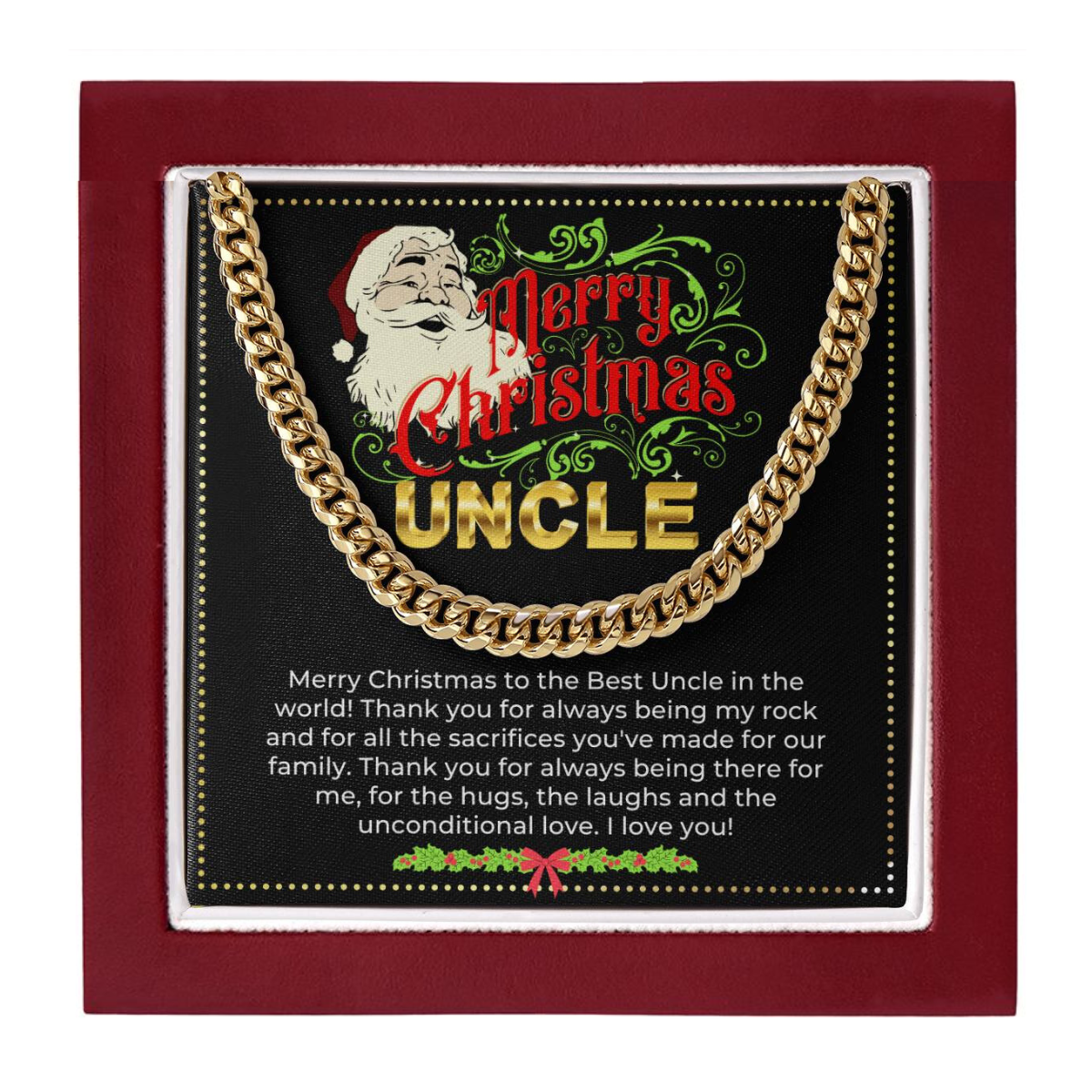 JGF Jewelry Gifts for Family | Gift for Uncle on Christmas From Niece and Nephew