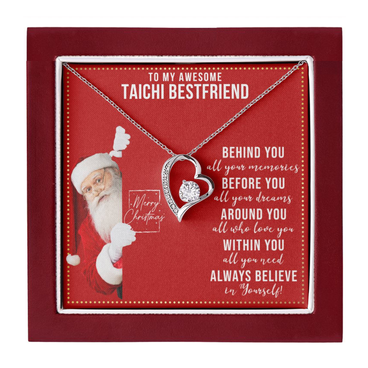 JGF Jewelry Gifts for Family Heart Necklace Gift For My Female Taichi BFF Bestie