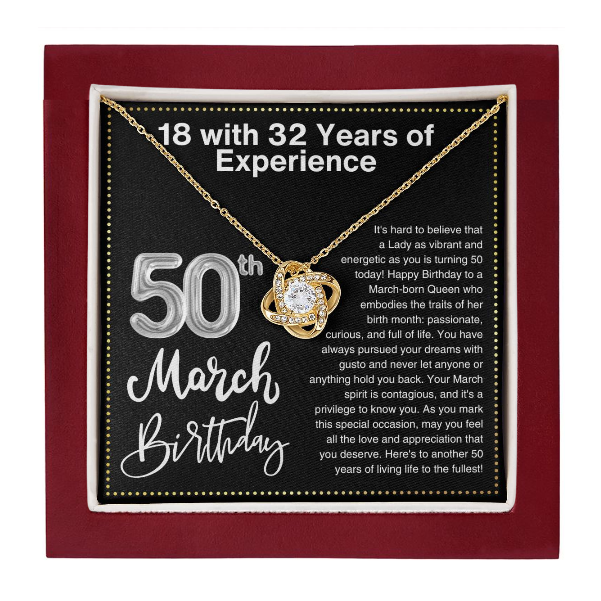 JGF Jewelry Gifts for Family 50th Birthday Gifts Ideas March
