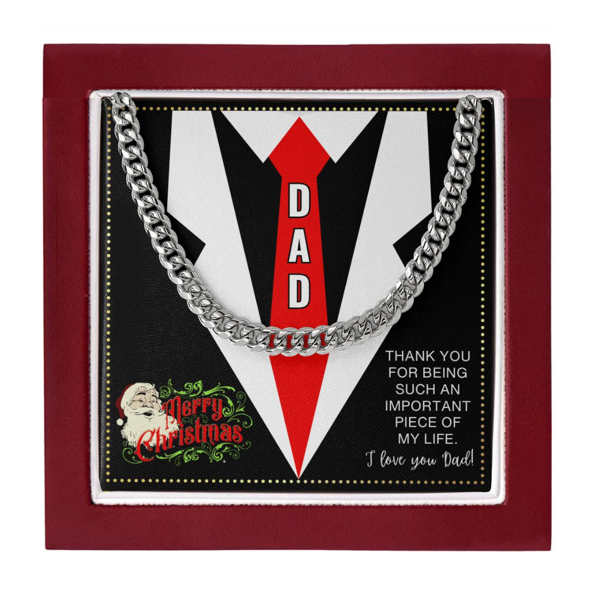 JGF Jewelry Gifts for Family Dad Gifts Necklace From Daughter and Son