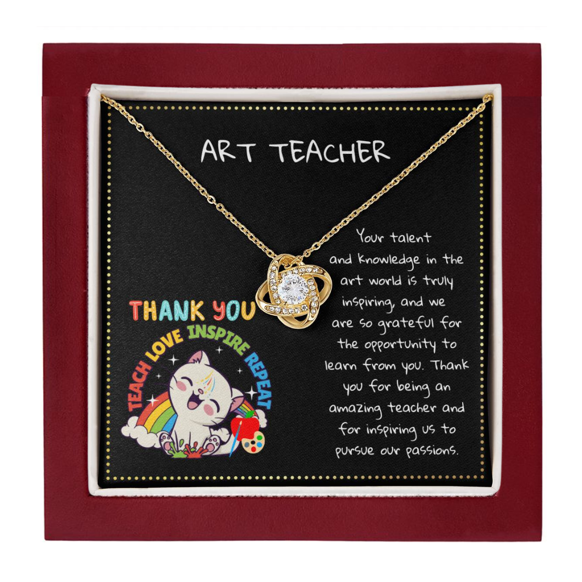 JGF Jewelry Gifts for Family Cool Art Teacher Appreciation Retirement Gifts For Women