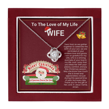 JGF Jewelry Gifts for Family Christmas Message Card Gifts For Wife Stainless Steel Necklace