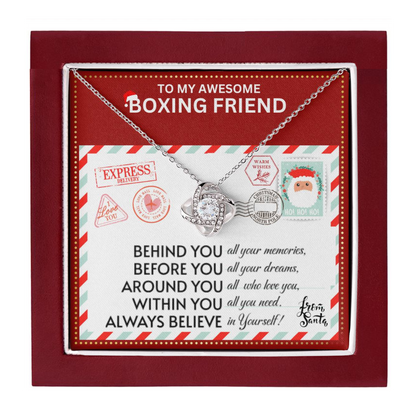 JGF Jewelry Gifts for Family Necklace Gift For Boxing Female Bestie BFF Friend Far Away Gift Basket
