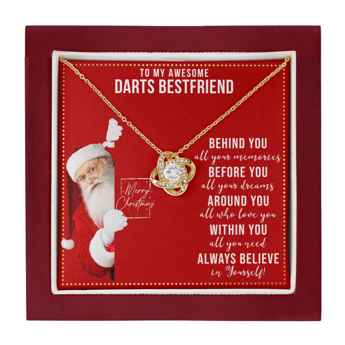 JGF Jewelry Gifts for Family Necklace Gift For Darts Adult Female Bestie BFF Friend