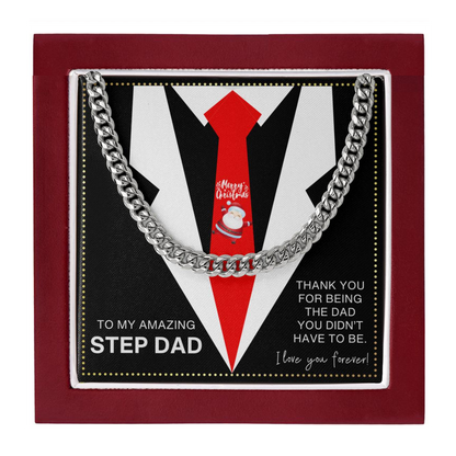 JGF Jewelry Gifts for Family Christmas Present for My Step Dad Daddy From Son and Daughter