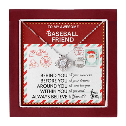 JGF Jewelry Gifts for Family Necklace Gift For Baseball Adult Female Bestie BFF Friend Far Away