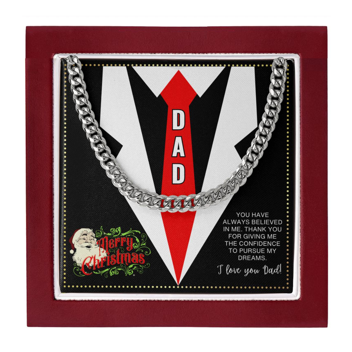 JGF Jewelry Gifts for Family I Love You Daddy Gifts From Daughter Xmas Christmas Presents for Dad