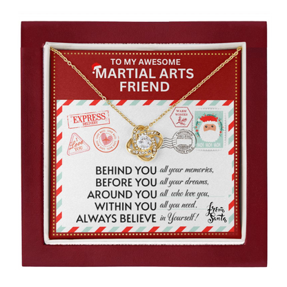 JGF Jewelry Gifts for Family Necklace Gift For Martial Arts Female Bestie BFF Friend Gift Basket