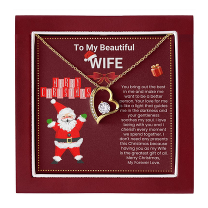 JGF Jewelry Gifts for Family Christmas Message Card For Wife Heart Shaped Choker Necklaces For Women