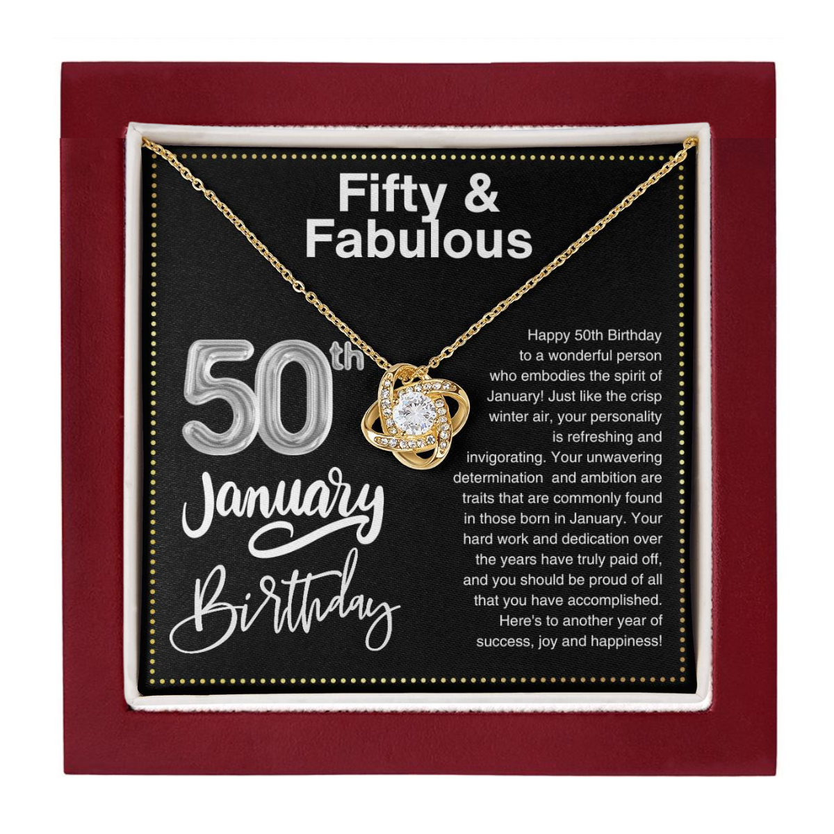JGF Jewelry Gifts for Family 50th Birthday Gifts For Women Friends January