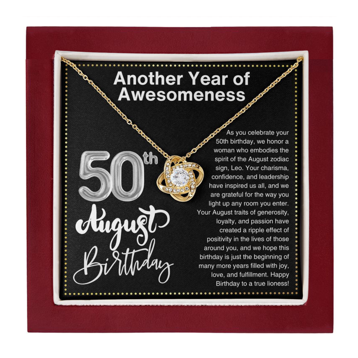JGF Jewelry Gifts for Family 50 Birthday Gifts For Women August
