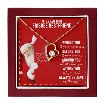 JGF Jewelry Gifts for Family To My Bestie Heart Necklace For Frisbee Female Friend