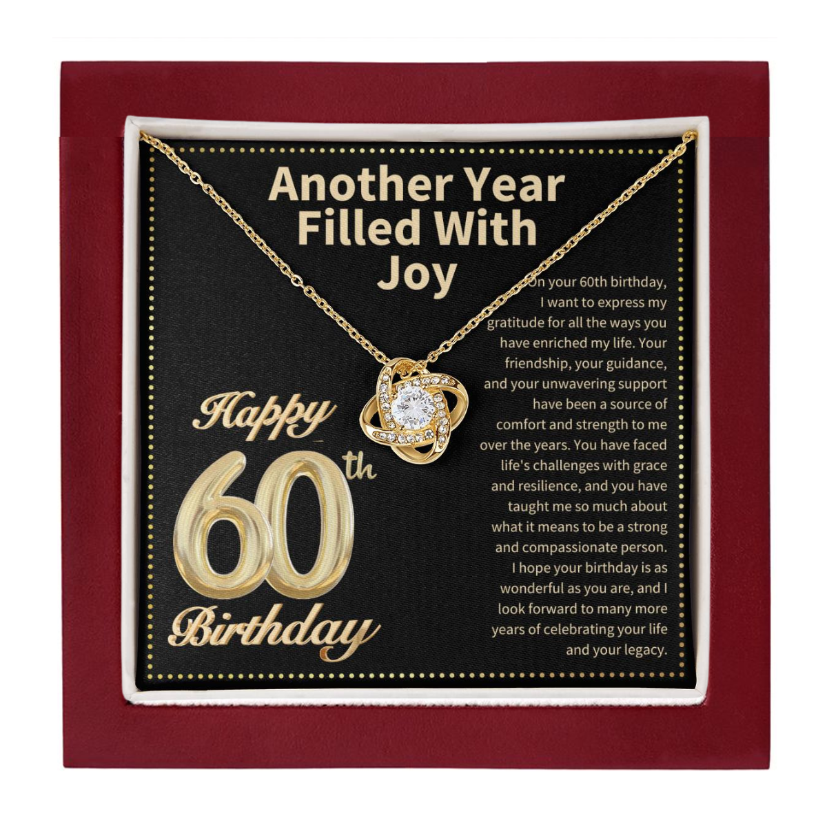 JGF Jewelry Gifts for Family 60th Birthday Card  for Women