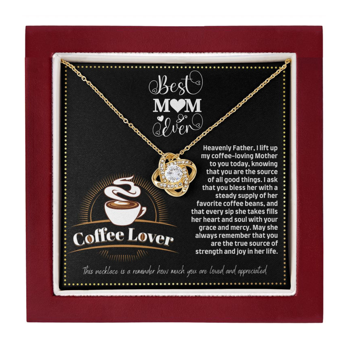 JGF Jewelry Gifts for Family Unique Coffee Lover Mom Birthday Gifts Ideas From Daughter