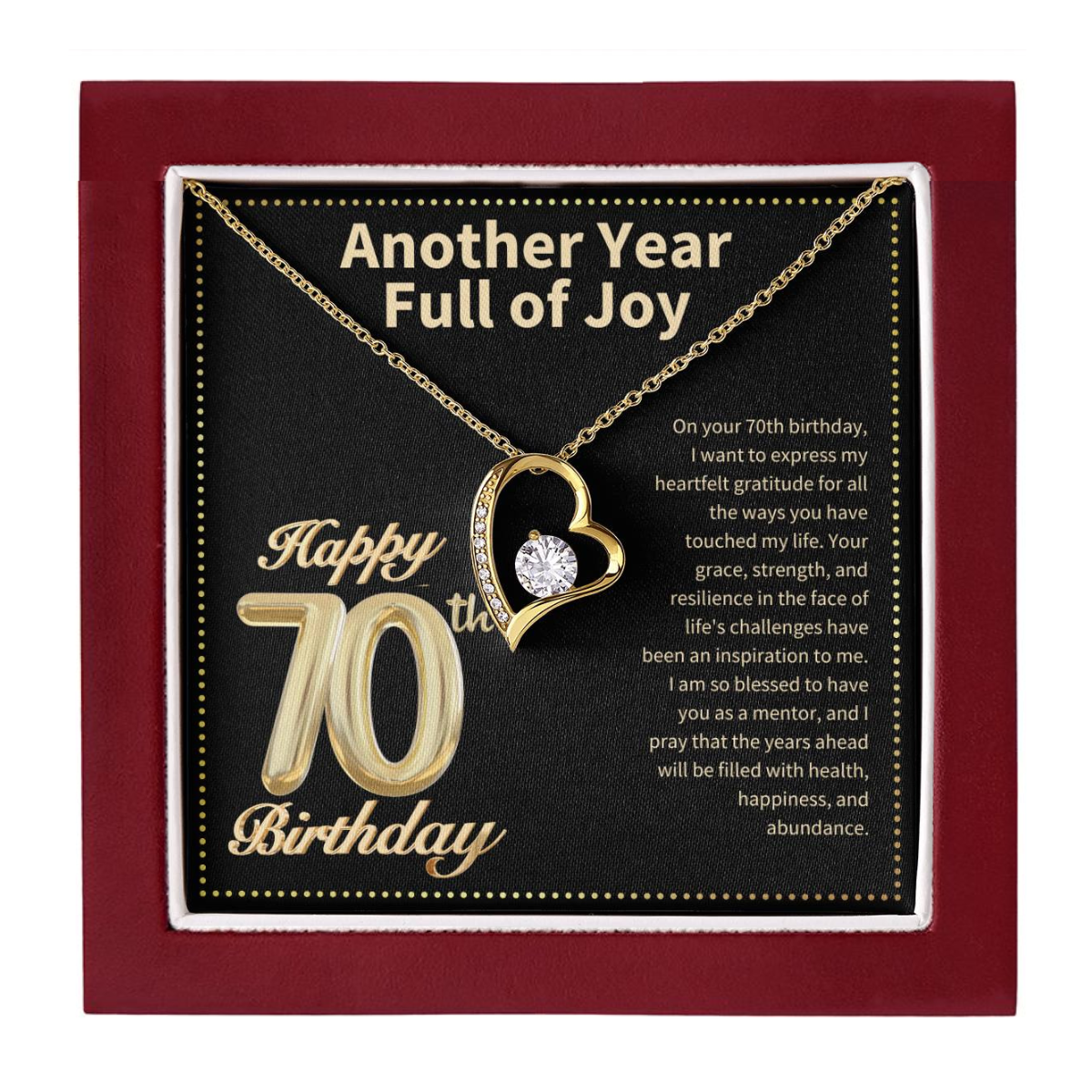 JGF Jewelry Gifts for Family 70th Birthday Gifts For Woman