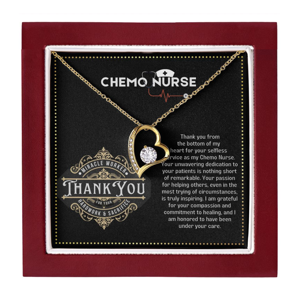 JGF Jewelry Gifts for Family Chemo Therapy Nurse Gifts For Women Thank You