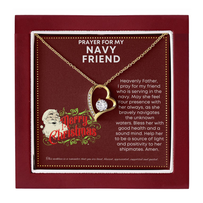 JGF Jewelry Gifts for Family Heart Necklace US Military Retirement Gifts For Women Navy Friend