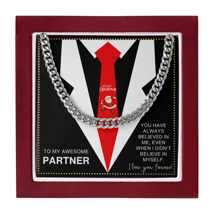 JGF Jewelry Gifts for Family Christmas Presents for Partner Cuban Chain Necklace