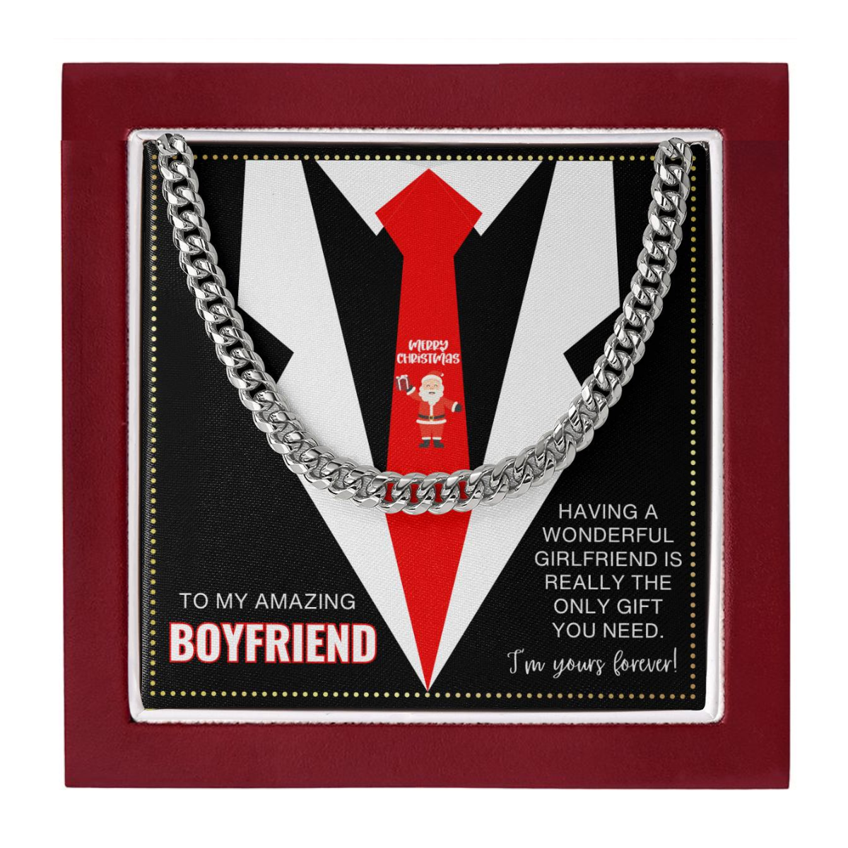 JGF Jewelry Gifts for Family Sterling Silver Chain For Boyfriend