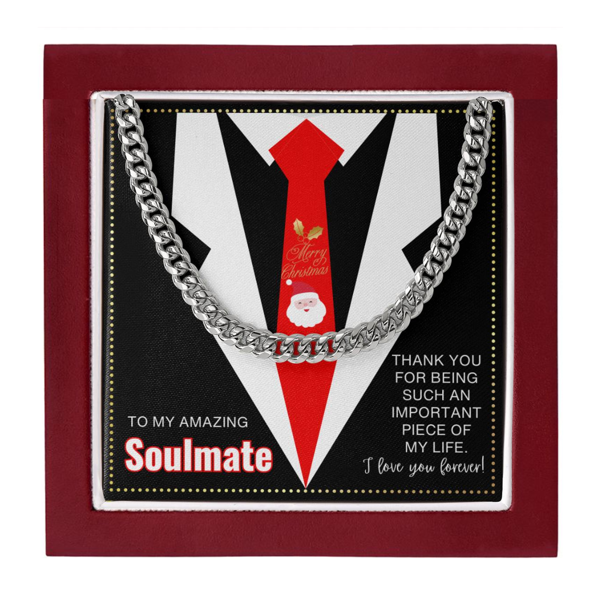 JGF Jewelry Gifts for Family Sterling Silver Necklace Chain Gifts For My Soulmate