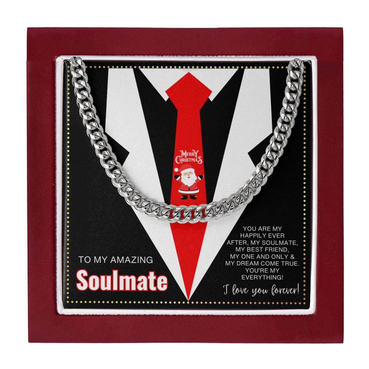 JGF Jewelry Gifts for Family Soulmate Necklace Gifts For Men Silver