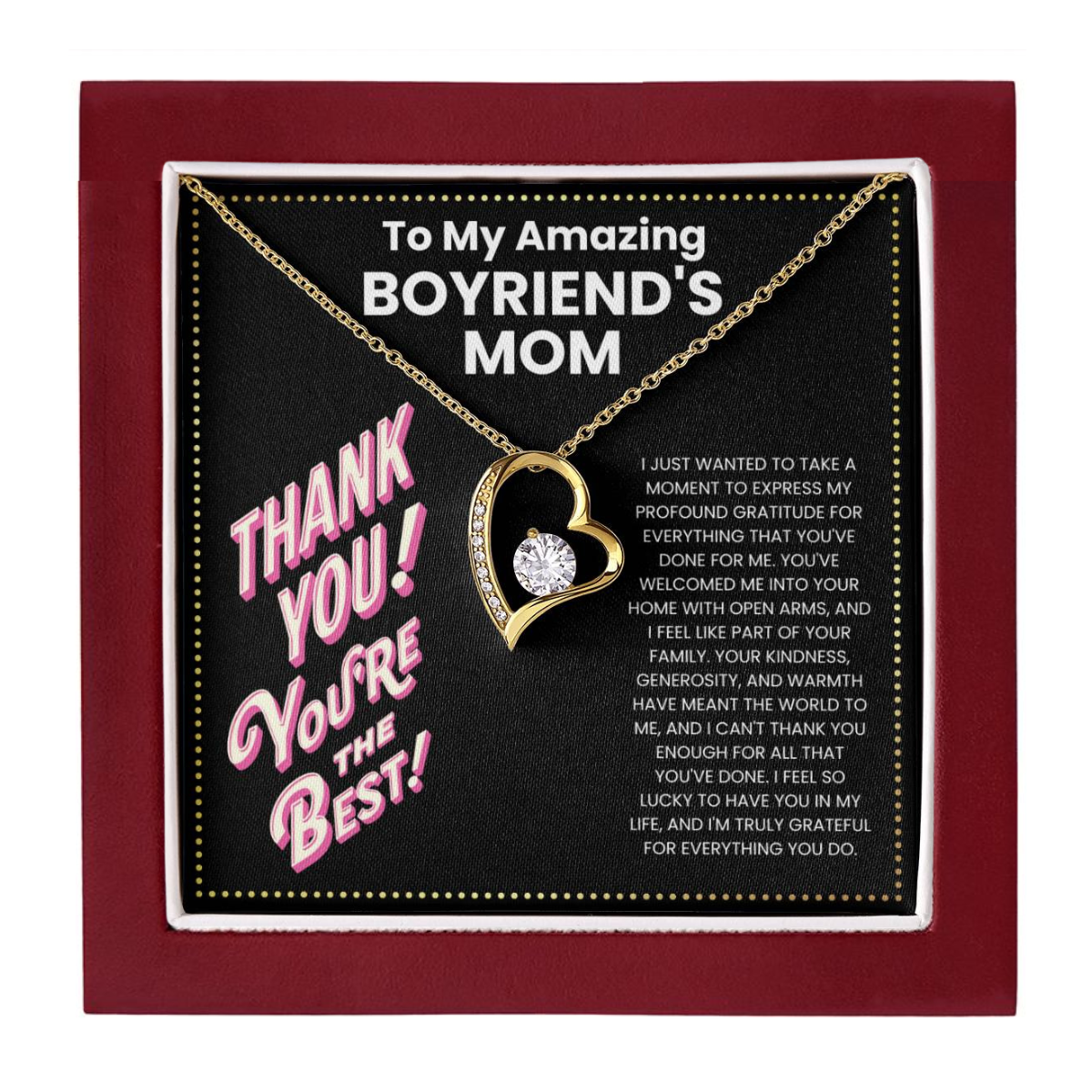 JGF Jewelry Gifts for Family Thank You Gifts For Family of My Boyfriend