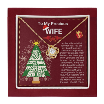 JGF Jewelry Gifts for Family To My Beautiful Wife Love Knot Necklace Romantic Gifts For Women