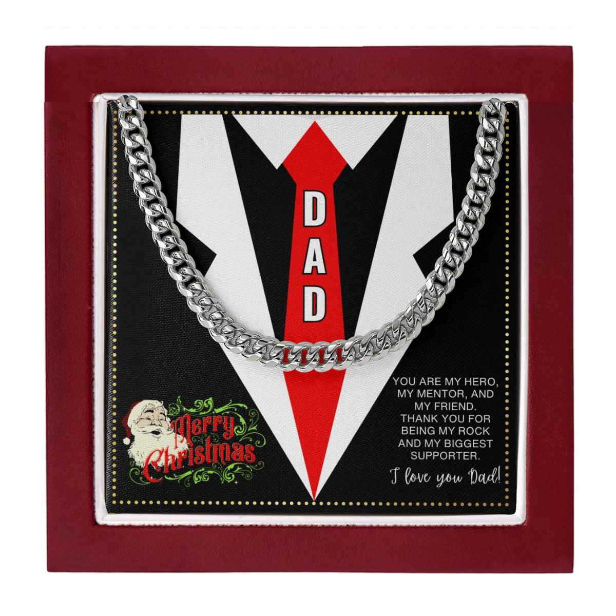 JGF Jewelry Gifts for Family Sterling Silver Crucifix Necklace For Men To My Dad Cross Necklace