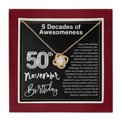 JGF Jewelry Gifts for Family 50 Year Old Birthday Gifts November