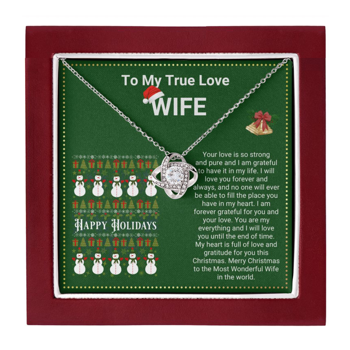 JGF Jewelry Gifts for Family To My Beautiful Wife Gifts Stainless Steel Necklace For Women