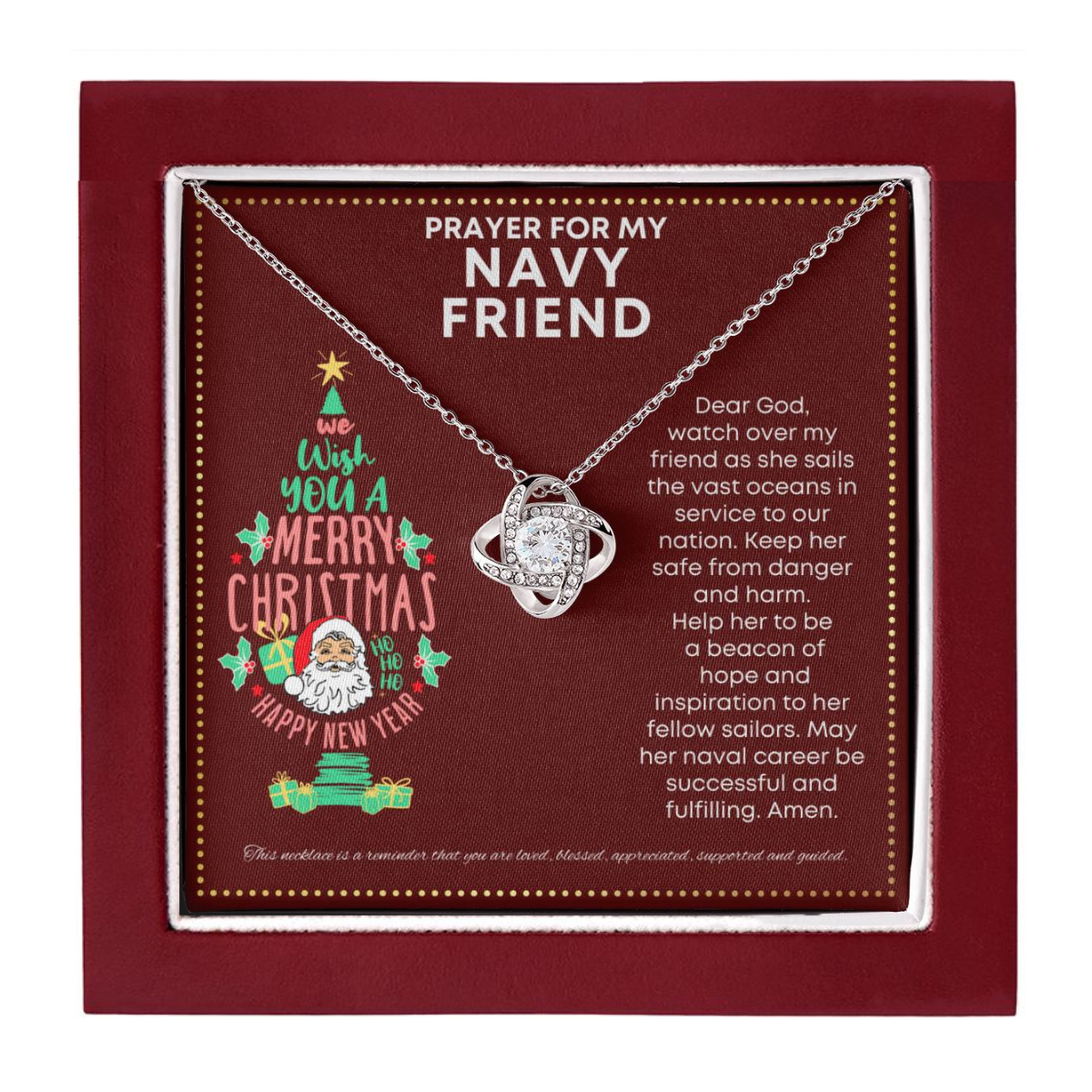 JGF Jewelry Gifts for Family My Friend Is a US Navy Present Simple Silver Necklace Formal