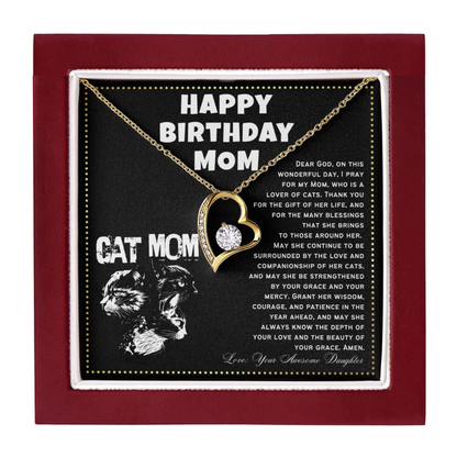 JGF Jewelry Gifts for Family Cat Lover Mom Happy Birthday Necklace Gifts