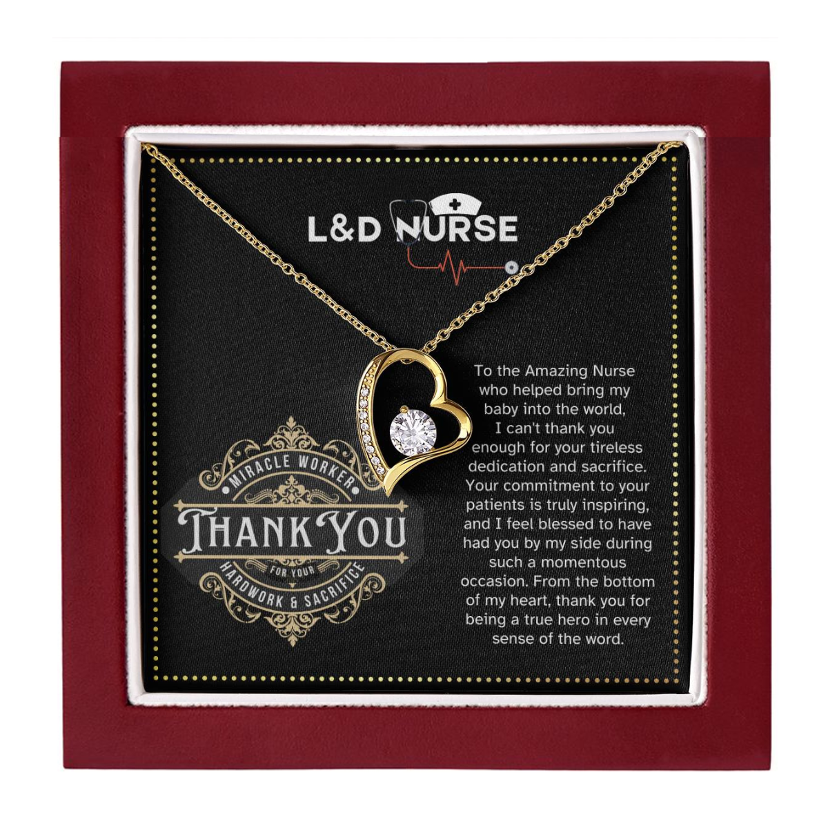JGF Jewelry Gifts for Family L&D Nurse Thank You Gifts