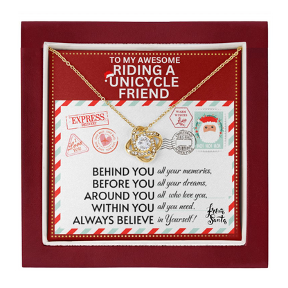 JGF Jewelry Gifts for Family Necklace Gift For A Riding Unicycle Adult Female Bestie BFF Friend