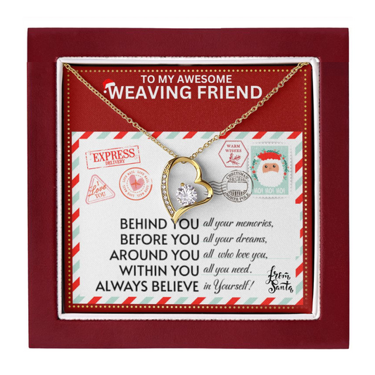 JGF Jewelry Gifts for Family To My BFF Bestie Heart Necklace For Weaving Female Friend